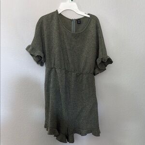 Green Short Sleeve Romper